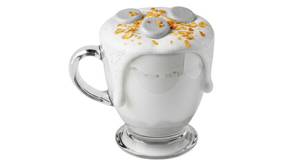 Isolated Creamy Milkshake in Glass