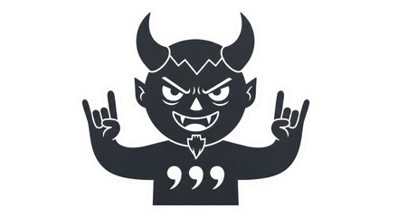 Isolated Devil Symbol