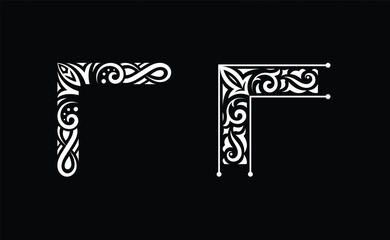 calligraphy corner frame ornament vector