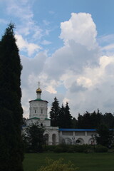 Ryazan, Russia — June 13, 2021: Gate Church of the Solotchin Monastery of the Nativity of the...