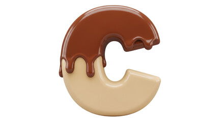 Isolated Letter C Donut