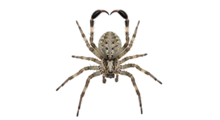 Isolated Spider with Detailed Legs