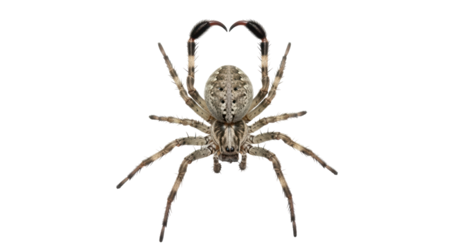 Isolated Spider with Detailed Legs