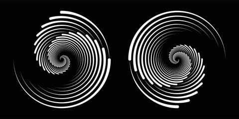 Fototapeta premium Spiral sound wave rhythm abstract dynamic lines vector background. eps10