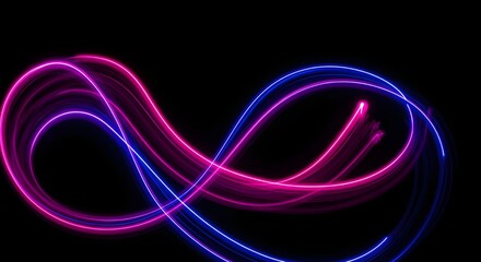 Creative Abstract Neon Light Loops