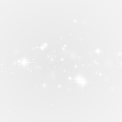 christmas light effect with glitter sparkle magic dust card white glow