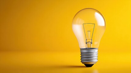 High-Resolution Conceptual Photography of Incandescent Light Bulb with Emphasis on Visual Composition and Color Psychology