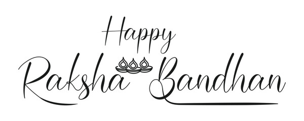 Raksha Bandhan hand lettering text design
