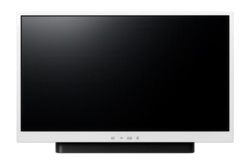8K TV with a minimalistic white frame and wireless connectivity options