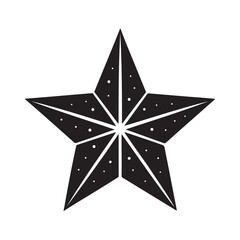 Minimal Christmas Star Vector Icon