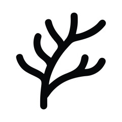 Obraz premium Minimalist branch icon illustration