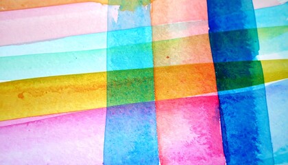 Abstract watercolor stripes