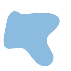 Blue abstract element, vector illustration, cute doodle 