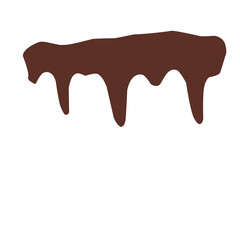 melted chocolate dripping vector illustration