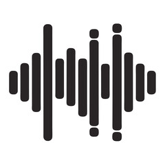 Abstract Sound Wave Icon Graphic Design Element for Music Audio Technology