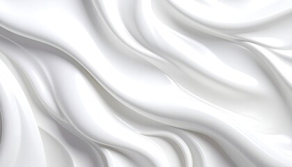 Abstract white flowing fabric