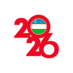 2026 banner with Uzbekistan flag inside.