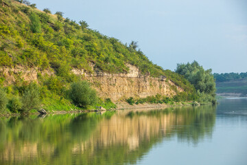 Beautiful landscape with beautiful rural nature during summer in the Republic of Moldova.