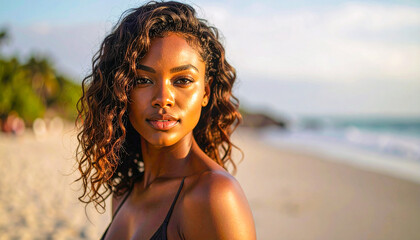 young woman on the beach