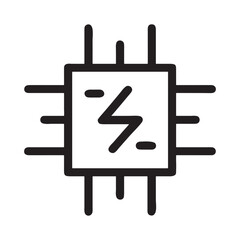 Processor Chip Power Icon