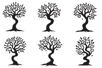 Whimsical Swirly Trees Collection