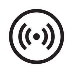 Wireless signal icon in a circle