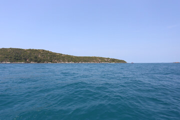 View of Samae San island and sea in the daytime.