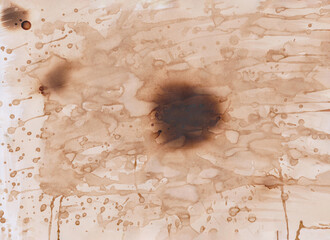 Vintage colored of old paper background with thermal burn marks.