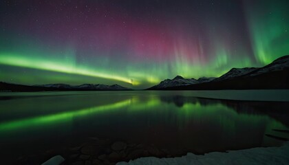 Aurora borealis on the sky
5