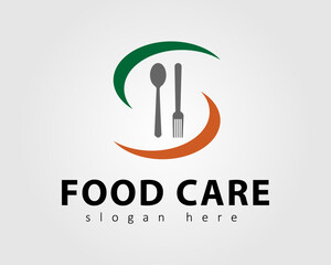 food care illustration vector logo design concept with business company