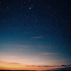 Night Sky: Starry Sunset Landscape Panorama