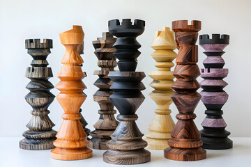 black chess pieces