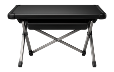 Folding workbench with a collapsible design and tool storage tray for a home improvement project.