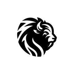 Powerful Bison Head Logo