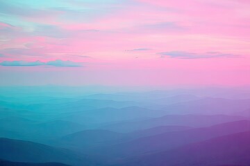 Obraz premium Pastel mountains at sunset