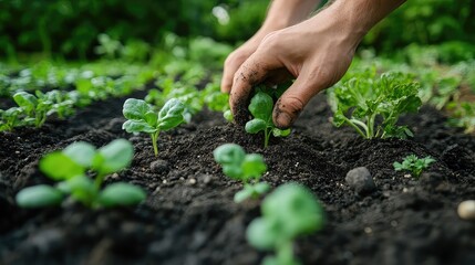 Preparing garden beds planting, soil being leveled and compost added, small-scale agriculture on rural land focusing on efficient food production and seasonal care
