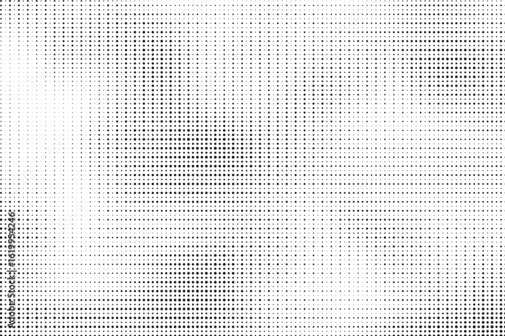 Poster dotted halftone texture background. vanishing grunge gritty noise wallpaper. monochrome pop art grad