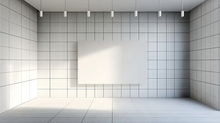 empty room with a picture frame