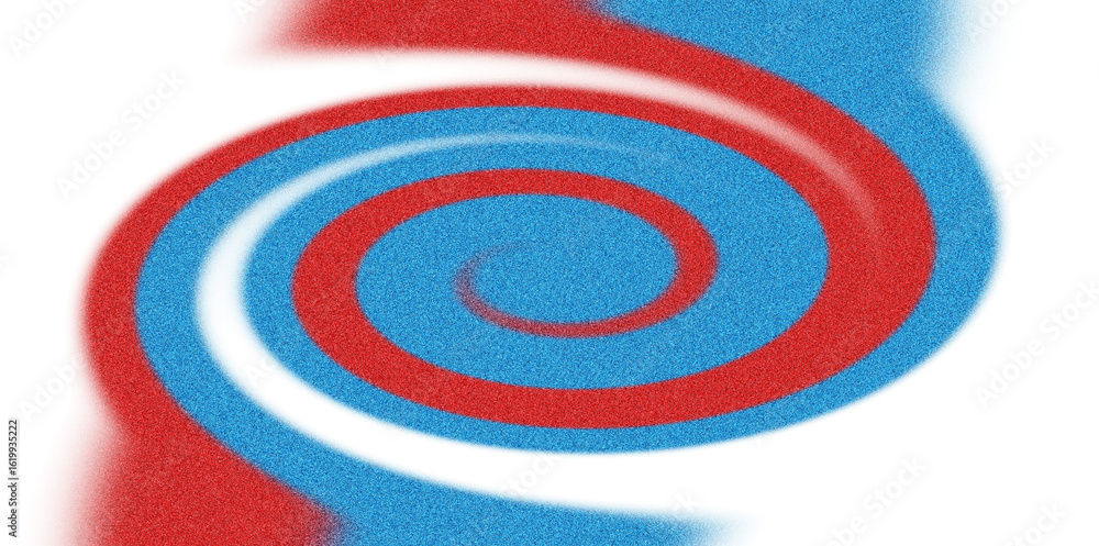 Poster abstract red and blue swirl on transparent backdrop a dynamic and eye-catching design featuring spir