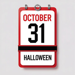 October 31 Halloween Calendar Page thirty-one