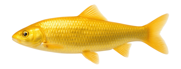 Golden orfe with elongated body and vibrant golden-yellow scales