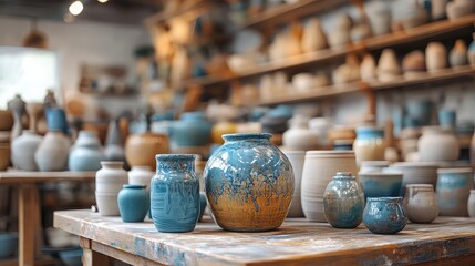 Pottery tools and supplies including clay, wheels, sculpting tools, and glazes in home studios or classes representing hands-on artistic creation and ceramic hobbies