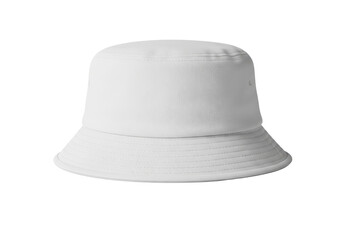 transparent bucket hat crafted from smooth textile, new and immaculately clean with distinct stitching, a blank apparel mockup on a transparent isolated background under soft studio lighting,