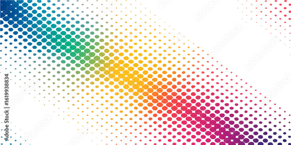 Poster abstract colorful halftone dot pattern vector background for a modern digital art illustration