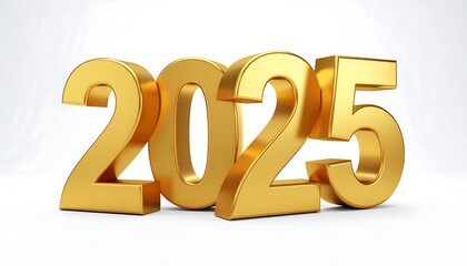 Golden 2025 numerals on white background (1)