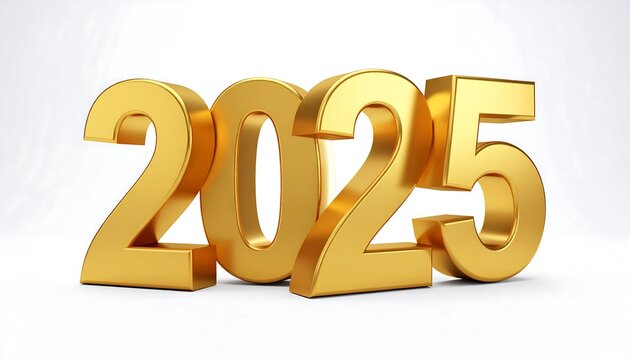 Golden 2025 numerals on white background (1)