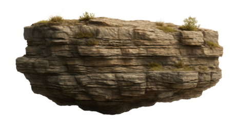 Steep riverbank with stratified rock layers and sparse vegetation