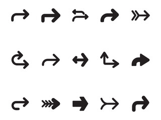 Monochrome Arrow Vector Set – Vol.6 | Solid, Outline & Filled Style Icons