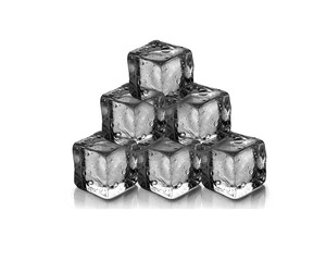 Some Black Ice Cubes PNG – Transparent Background
