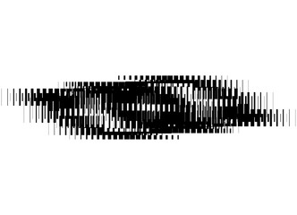 Abstract striped spot. Black vector pattern of pixels on a white background. Vector technological background.